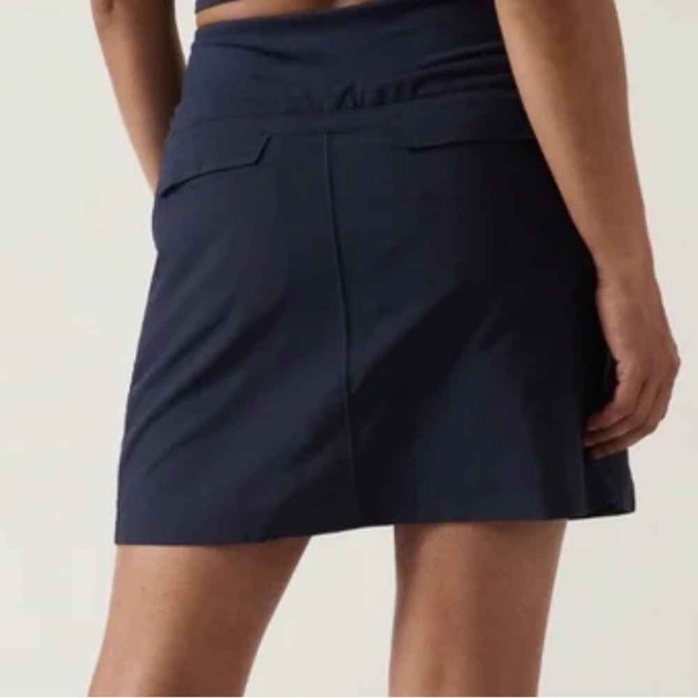 Athleta SoHo Skirt Skort Size 4 Navy Blue w Pockets💎EUC!
